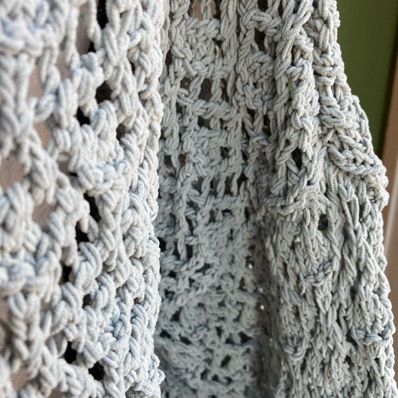 Women's Moon & Madison Sweater XL Blue Open Knit/green - Picture 8 of 11